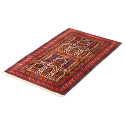 Tapis bleu marine Teimani 2 pi 10 po x 4 pi 9 po