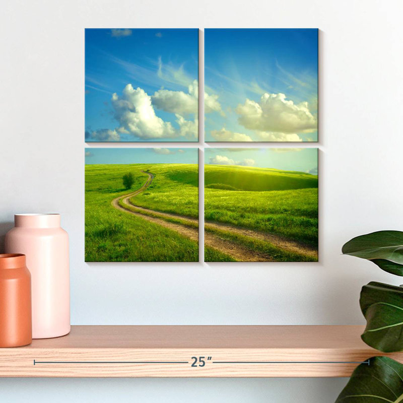 Alvord Summer Green Fields, 18" H x 18" W