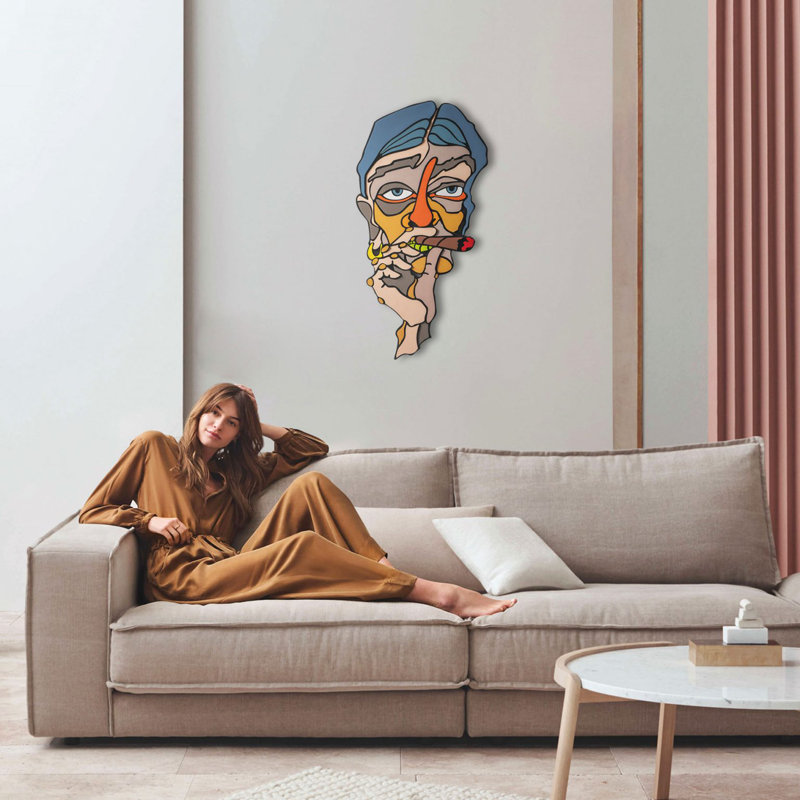 Décoration murale agent Pirlo, H 35,43 po x l 18,50 po x P 1 po
