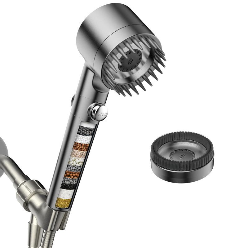 Filtered Shower Head With Handheld, High Pressure 3 Spray Mode Showerhead, Matte Black