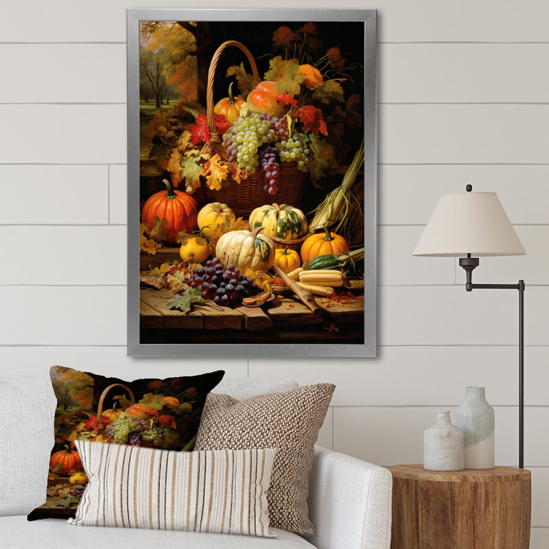 Binnett Food Autumn Harvest II, Cadre photo argenté, H 32 po x l 24 po x P 1 po