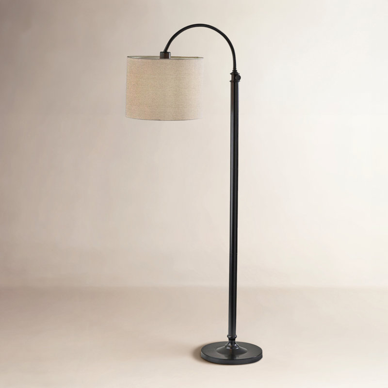 Lampe sur pied arquée 68 po Elita, Bronze antique