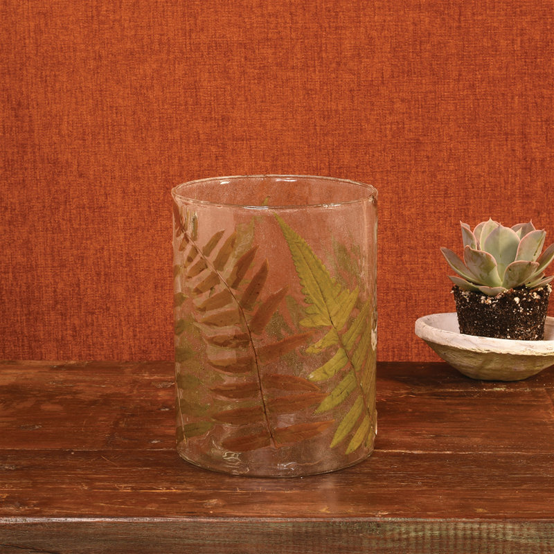 Petit porte-votive en verre, H 8 po x l 6 po x P 6 po