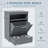 Pet Feeding Station Cabinet with Adjustable Raised Bowls & Storage