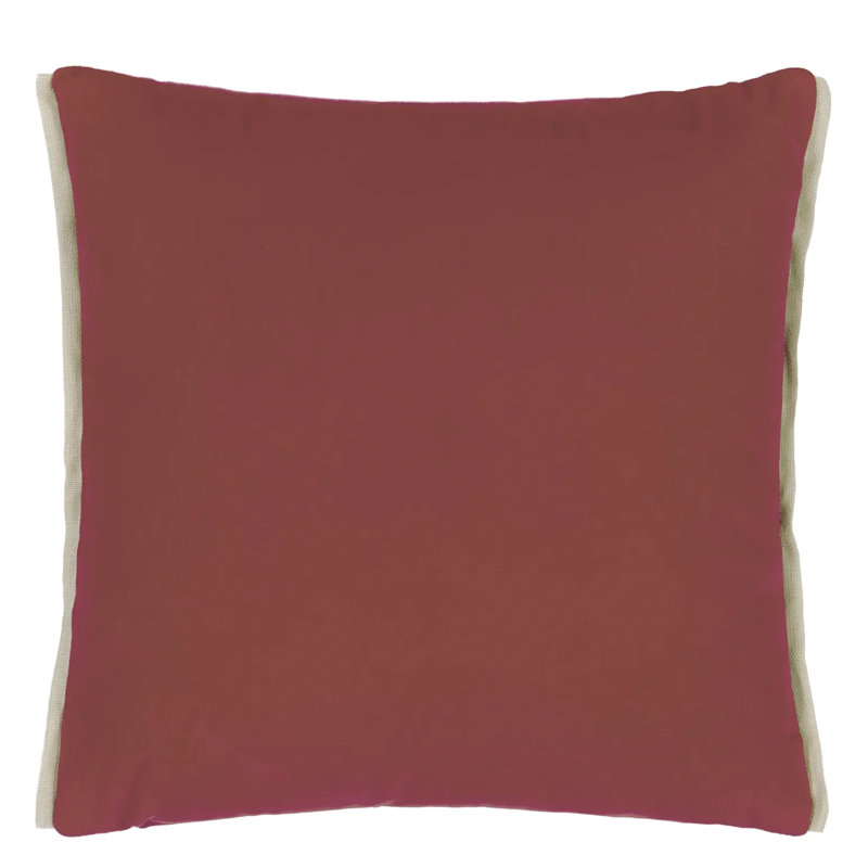 Varese Velvet Decorative Pillow, Roebuck/Parchment, 17" H x 17" W