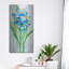  «Fresh Blue Flowers 2» par Silvia Vassileva, art mural en métal, 24 po x 48 po