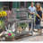 Outdoor Potting Bench Table, Wooden Workstation, Storage Shelf And Dry Sink,