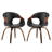 Bocea 17.32'' H Swivel Faux Leather Upholstery Dining Armchairs (Set of 2)-113608651-113608650