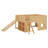 Functional Low Loft Bed With Slide And Built-In Shelves-1747412687