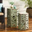 Tables d'appoint, fer antique, finitions travaillées, aucun assemblage requis, 35,8 cm (P) x 31,2 cm (L) x 56,4 cm (H), 4,45 kg, lot de 2.