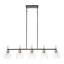 Luminaire suspendu linéaire 43 "pour îlot de cuisine 43" avec verre ondulé en forme de cloche 43 " 