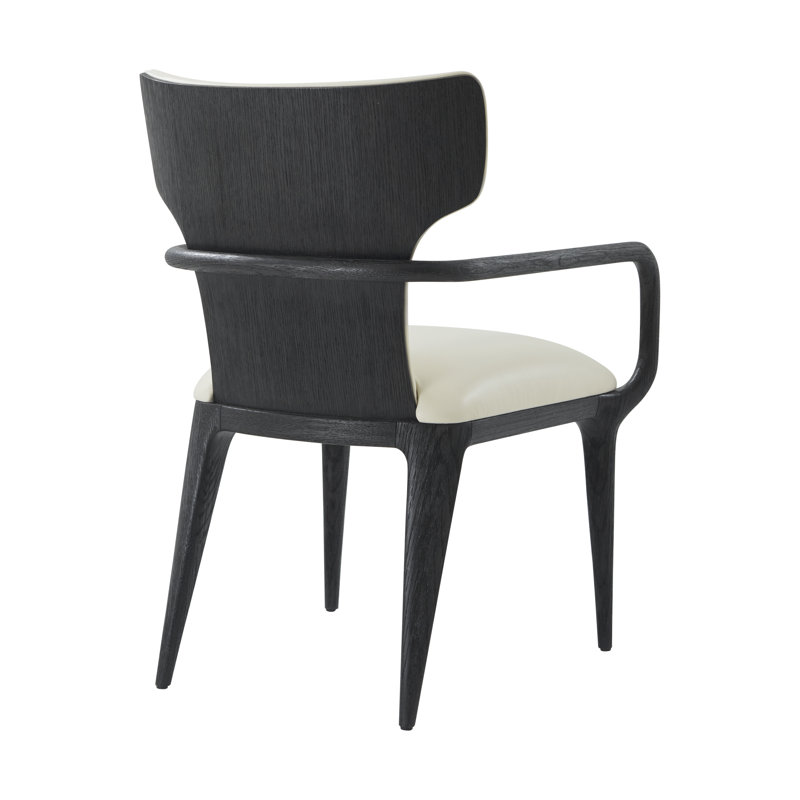 Repose Leather Arm Chair, Charcoal