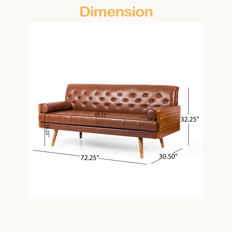 Canapé capitonné Mid-Century