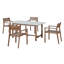Ensemble de salle à manger d'extérieur 5 pièces en bois d'acacia 5 pièces-803198156