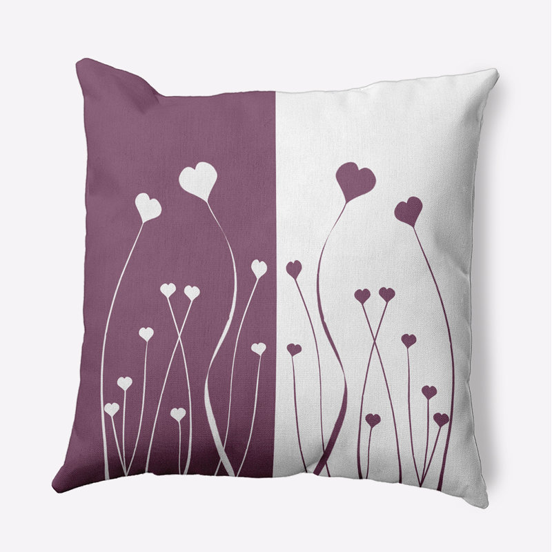 Floral Polyester Throw Pillow, 26" H x 26" W, Square