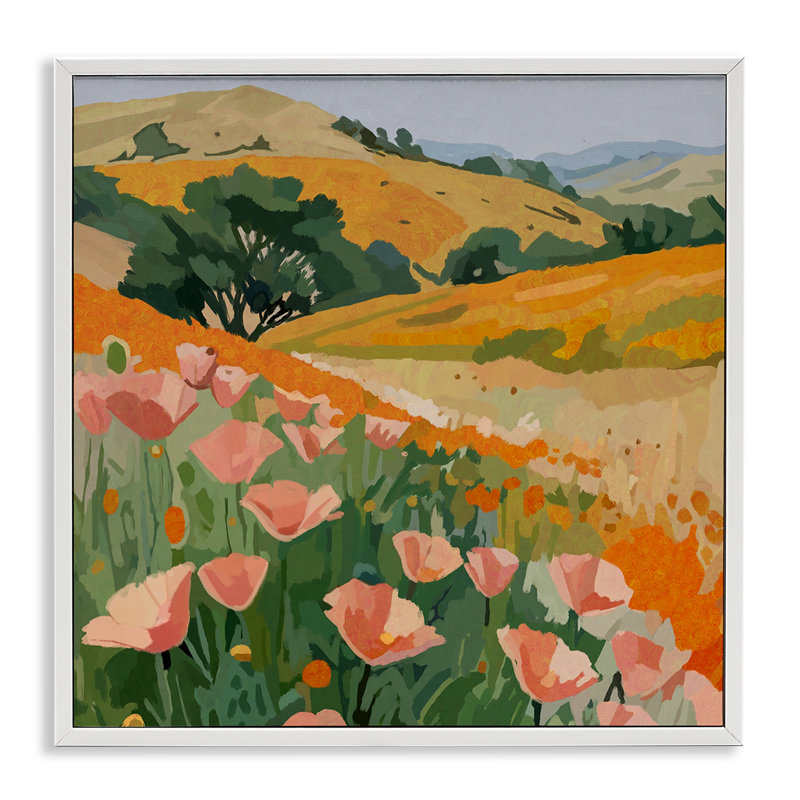 «California Poppies Meadow», estampe numérique, conception par Amelia Noyes, H 17 po x l 17 po
