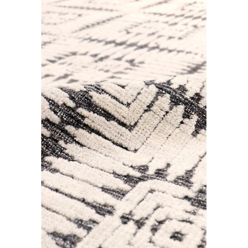 Tapis brun / gris en laine / coton à motif géométrique fait à la main 9 pi x 12 pi 1 po Beyers