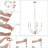 5-Light Gold Classic Sputnik Chandelier Candle Style Sloped Ceiling Design for Dry Indoor