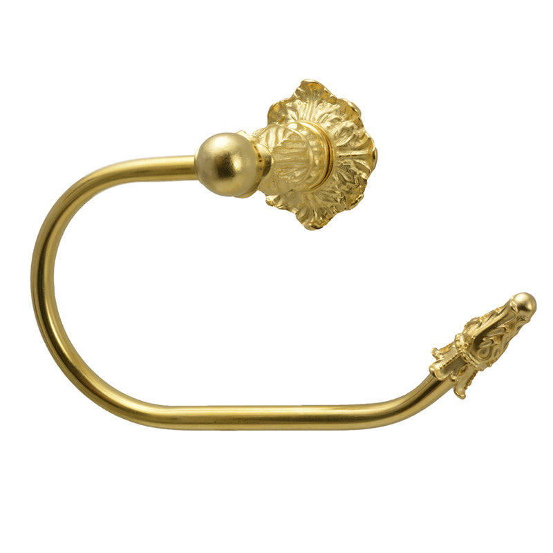 Acanthus swing tissue smooth ring right Renaissance style in Oil Rub Bronze, Gold