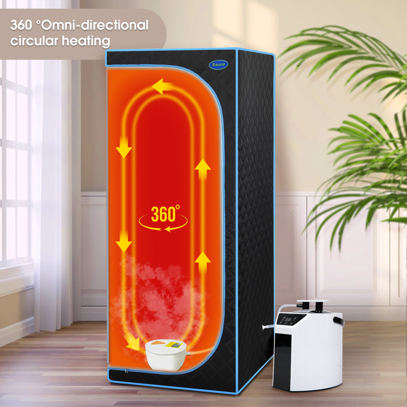 Sauna Steamer Portable Pot, 3L Stainless Steel Steam Generator With Remote Control, Smart Touch Button, Spa Machine With Timer Display Mist Moisturizing For Body Detox