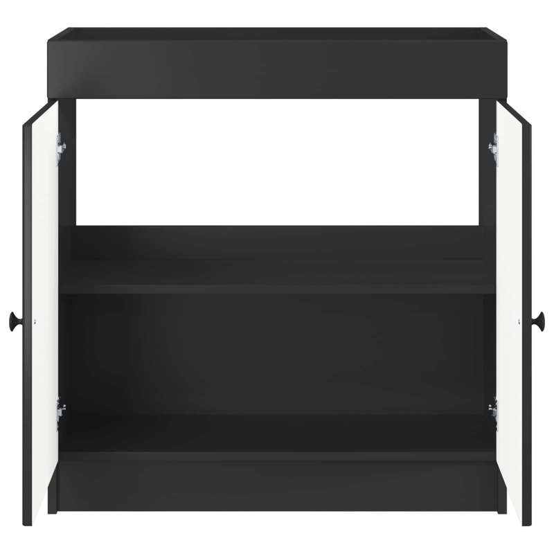 56 mm Single Double Bathroom Vanity Base, Black