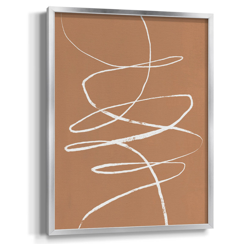 Terracotta Drift II - impression d'un seul cadre photo, H 36,5 po x l 26,5 po, Pas de tapis, Papier avec cadre argenté