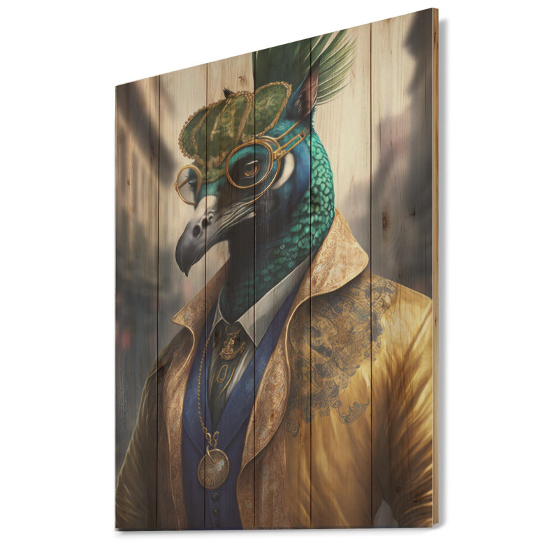 «Hawys Peacock Gangster In NYC III», reproduction sur bois sans cadre, H 40 po x l 30 po x P 1,5 po