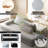 86.6" Multifunctional Convertible Bed With 2 Removable Backrests, Pillows And Chenille Fabric, Ideal For Dance Suitable Condominiums-200218084