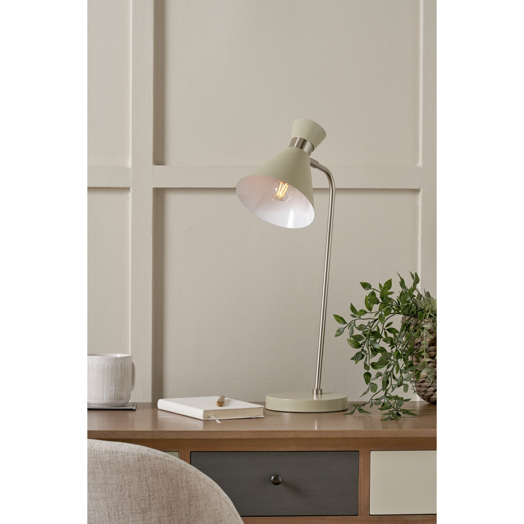 Benedict Brushed Silver Metal Table Lamp