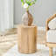 Table basse cylindrique à grain de bois