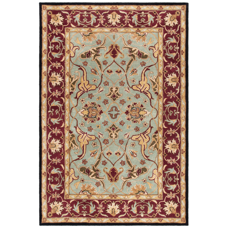 Tapis oriental en laine touffeté à la main Balthrop, Rectangle 5 pi x 8 pi
