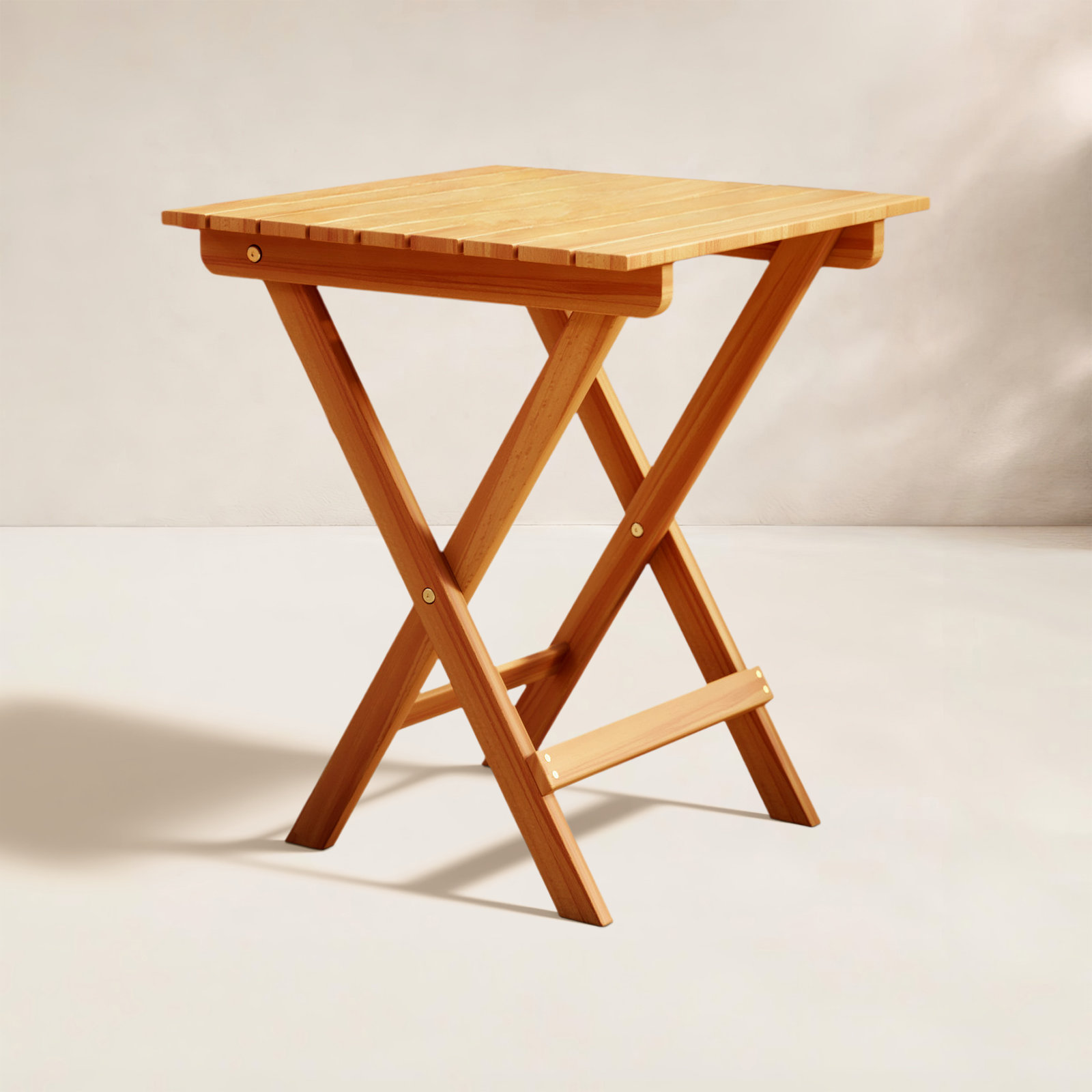 Danika 16'' Fliptop Outdoor Side Table, Brown