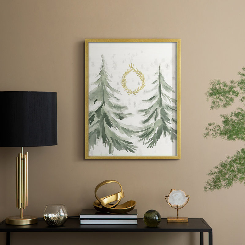 Christmas Holiday Art CCCLXXII Framed Print - Solid Wood, 21" H x 17" W, Doré