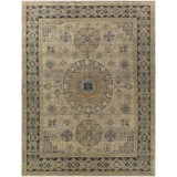 Smyrna Hand Knotted Wool Oriental Area Rug