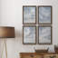 Ciel bleu I - ensemble de 4 reproductions d'art sur toile encadrées-183049723-183049724