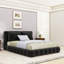Lit plateforme tapissier avec 2 coussins-393165505-393165507