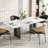 Black And White Faux Marble Dining Table