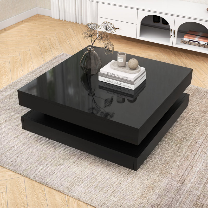 Table basse avec lumières DEL, Noir