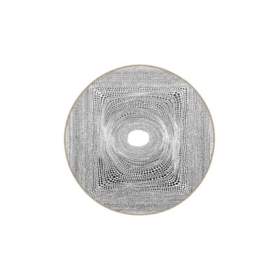 Siesta Gray Hole Striped Themed Decorative Washable Rug
