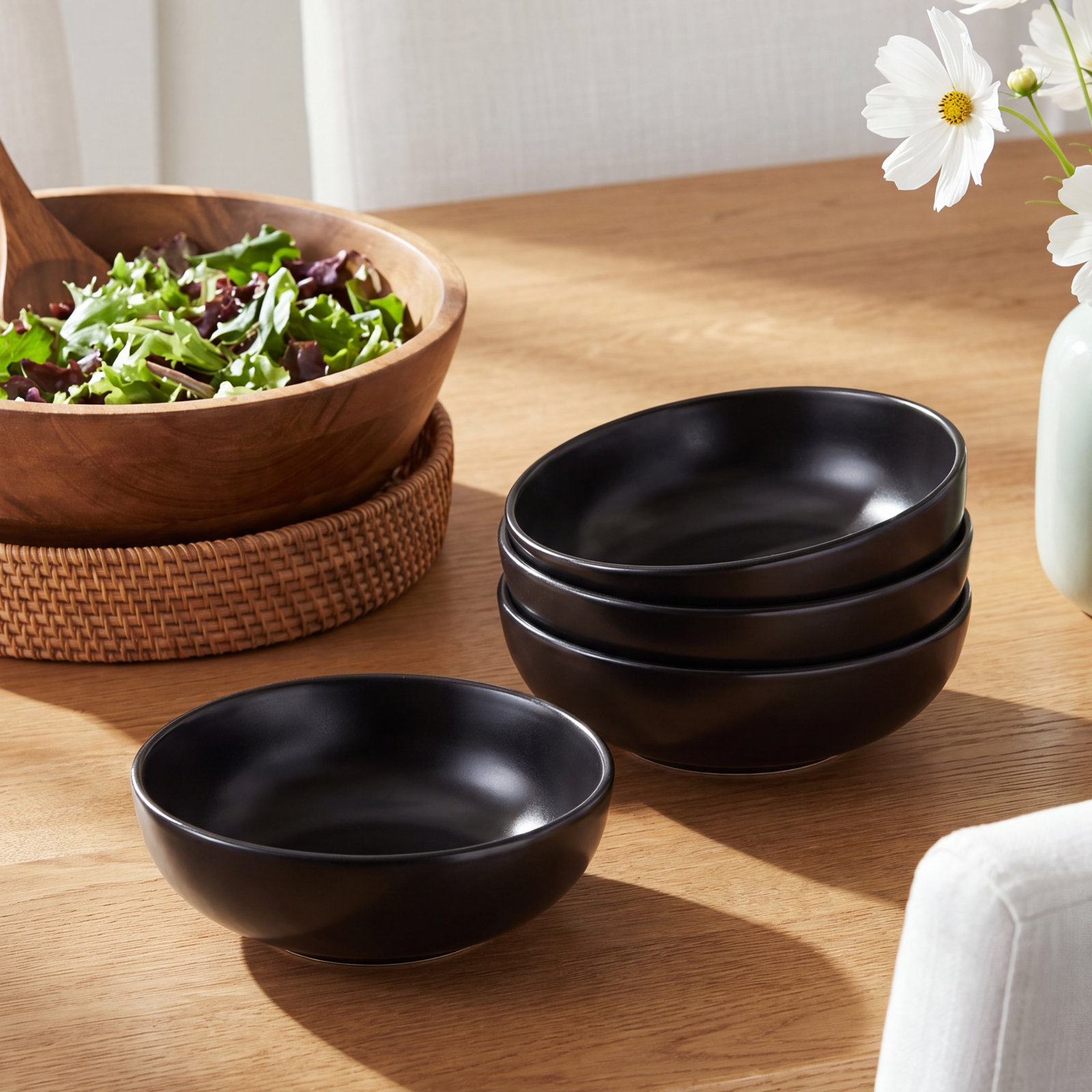Izie Stoneware Cereal Bowl, Black
