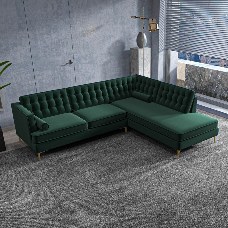 Shweta Upholstered L-Shaped Sectional, Right Hand Facing