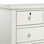Table de chevet avec 4 tiroirs de rangement Georgina - Blanc antique-629878109