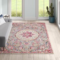 (D438) Jardel Blush Tufted Area Rug With Non-Slip Back, 8x10