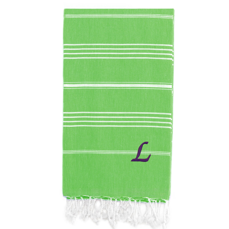 Serviette de plage 100% coton Pestemal Lucky, Crème / Blanc, L