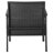 Noli Modern 2-Person Patio Conversation Sets with Polyester Cushions in Black and Gray-1982495537