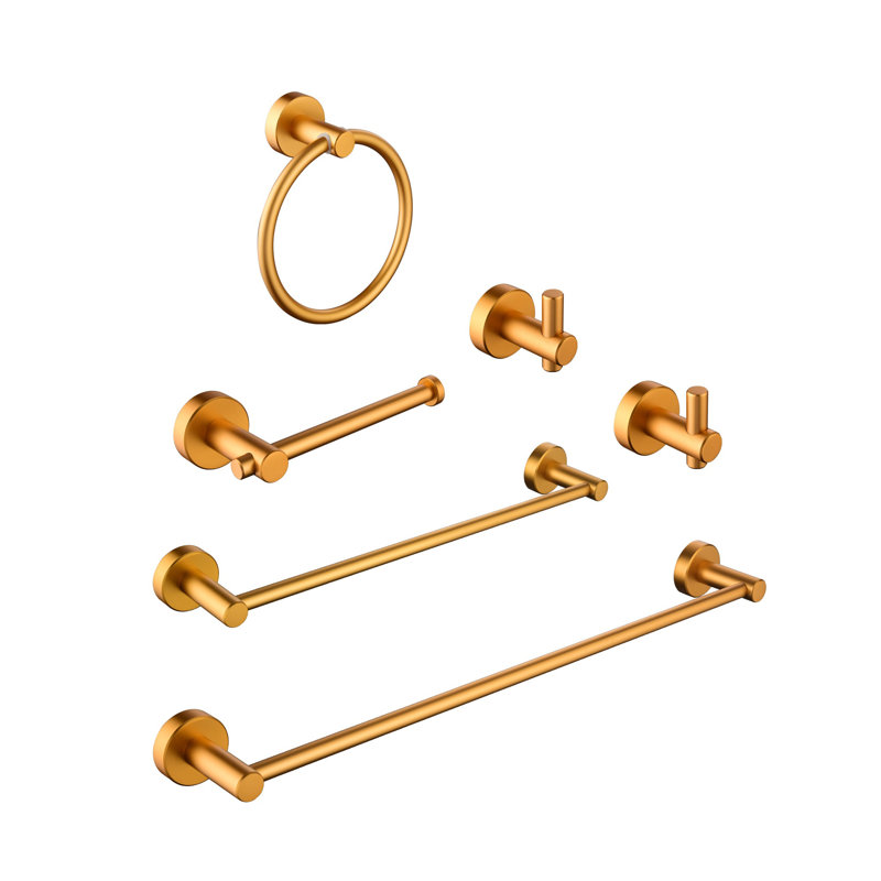 6 - Piece Bathroom Hardware Set, Gold
