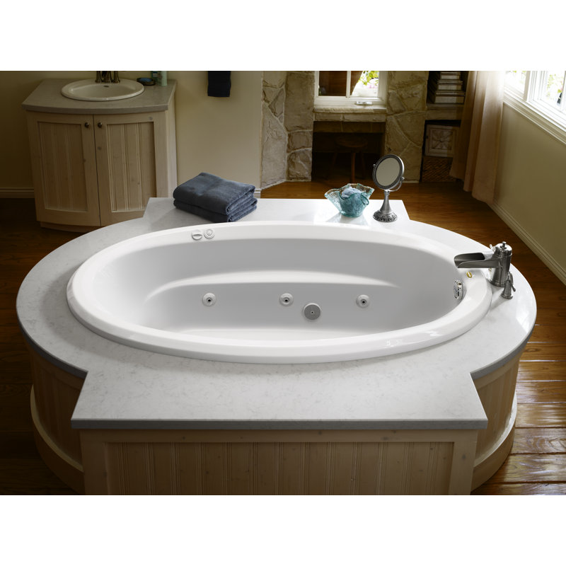 Signature® 60" x 42" Drop In Bathtub, White, Right, No