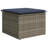 vidaXL Garden Sofa Set with Cushion 8 pcs Grey Poly Rattan