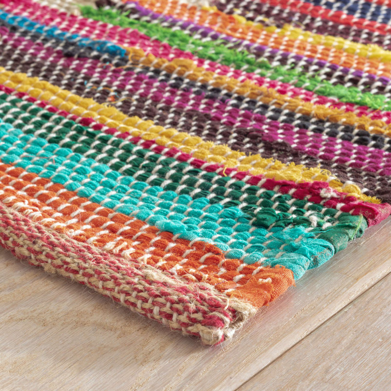 Mod Chindi Multi Handwoven Jute Rug, Runner 2'6" x 8'