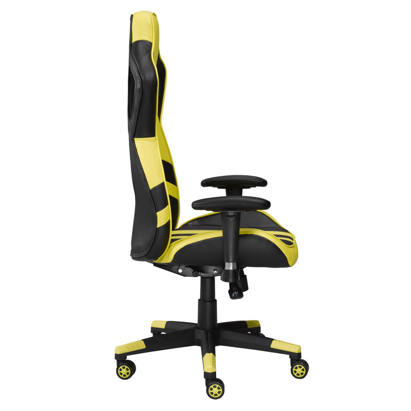 Fauteuil de jeu PC et de course, Noir / Jaune